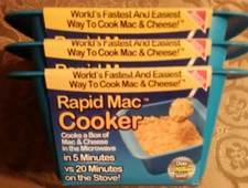 3 Rapid Mac Cooker - Microwave Boxed Macaroni & Cheese in 5 Minutes - BPA Free