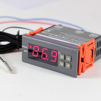 DC 12V F Fahrenheit Temperature Controller Thermostat Control 1 Relay NTC Sensor