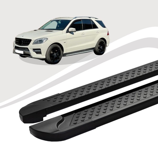 Trittbretter Mercedes ML W166 Baujahr 06/2011-02/2015 Almo Schwarz ABE-image