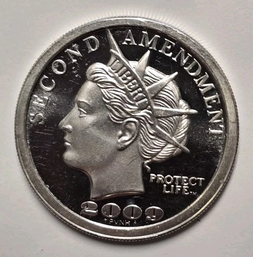 2009 Norfed Second Amendment BudsGunShop 1 Oz .999 Silver Round