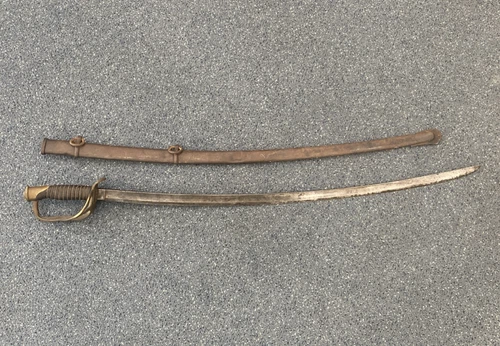 AMES M1860 U.S. Civil War Light Cavalry Saber w/ Scabbard Dated 1863 No Reserve!