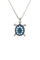 Latelita MeeresschildkröTe TüRkisblau AnhäNger Halskette 925 Sterling Silber