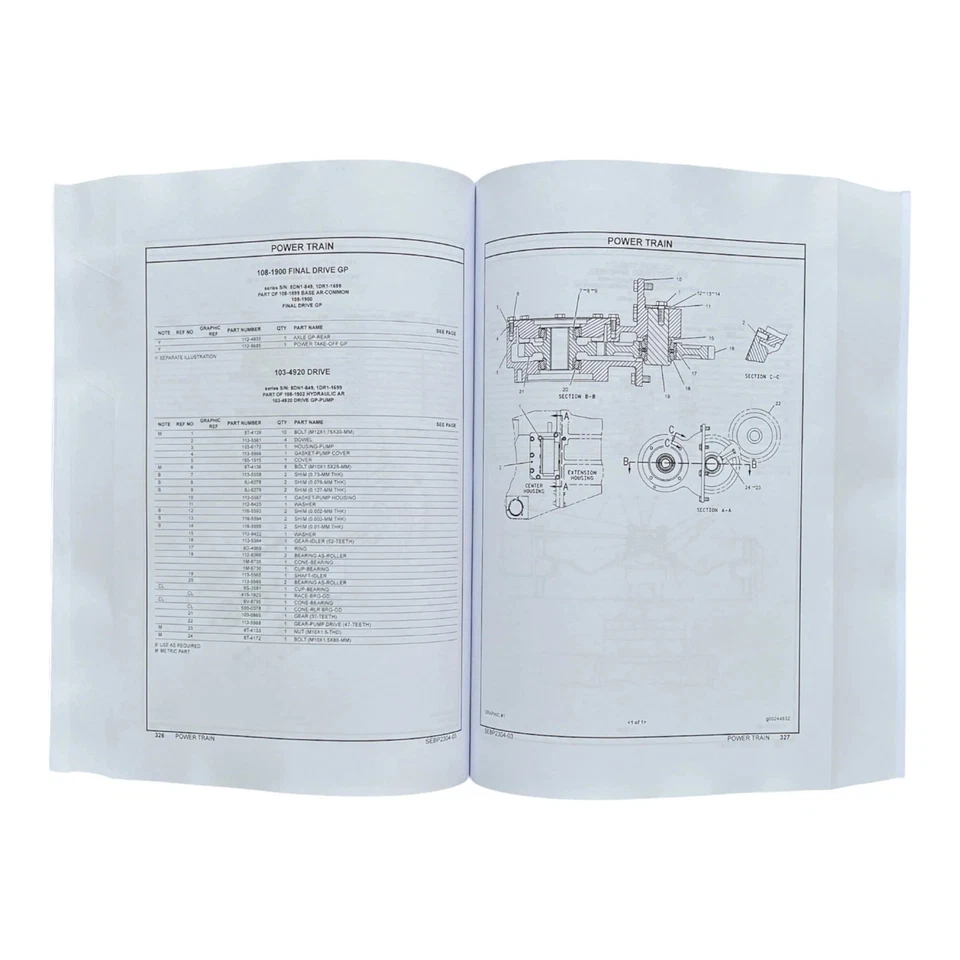Caterpillar Challenger 35 45 Agricultural Tractor Parts Catalog Manual SEBP2304 - Image 3 of 4