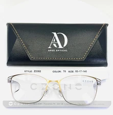 NEW C-ZONE Z2352 70 Gold White Womens Semi Cat Eye Eyeglasses 53-17-140 B:41