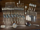 Repousse by S. Kirk & Son Sterling Silver Flatware Service for 8, 61 Pc 90.6 Oz