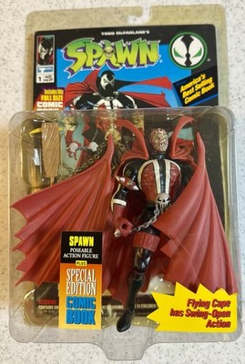Todd McFarlane Spawn Special Edition Action Figure w Full Size Comic Book Sealed