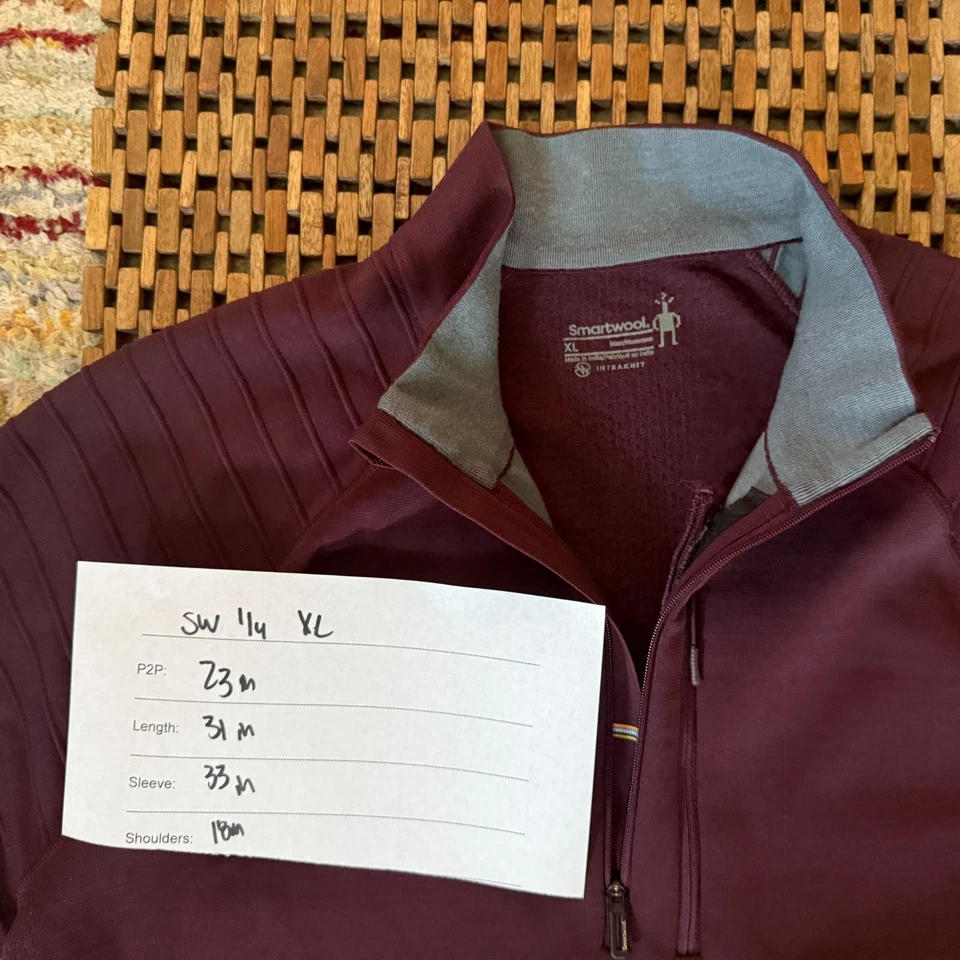 Smartwool Intraknit Merino Wool Textured Pullover Sweater Red Men's Size XL - Image 3 of 3