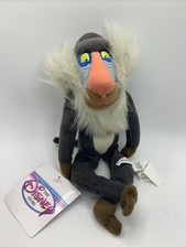 Vintahe 90s Retired NWTs Disney Store Lion King Rafiki Bean Bag 8" Plush Rare