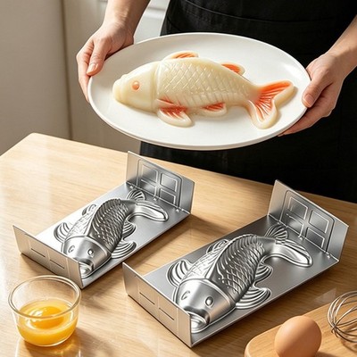 Aluminum Alloy Fish For mold with Feet for Rice Cake Jelly Pudding Dessert Tool