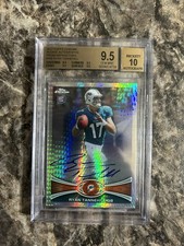 2012 Topps Ryan Tannehill Prism Refractor /50 BGS 9.5 Auto RC Rookie Card #109. rookie card picture