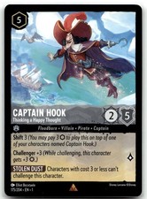 Captain Hook Thinking a Happy Thought The First Chapter 175/204 Rare Lorcana NM