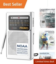 Portable AM/FM Weather Radio with Stereo Jack for Emergency Preparedness