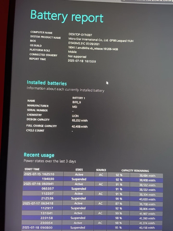 MSI GP66  |5TB SSD |RTX3080 VRAM8GB| 16GB RAM|  Intel i7-11th Gen W/ Monitor - Image 2 of 4