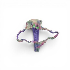 Agent Provocateur Phoenix Multi Rainbow Pastel Thong Bow Lace AP1 US2 Rare