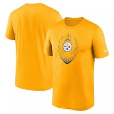 Nike Pittsburgh Steelers Primetime Legend Icon Performance T-Shirt Gold SZ M NWT