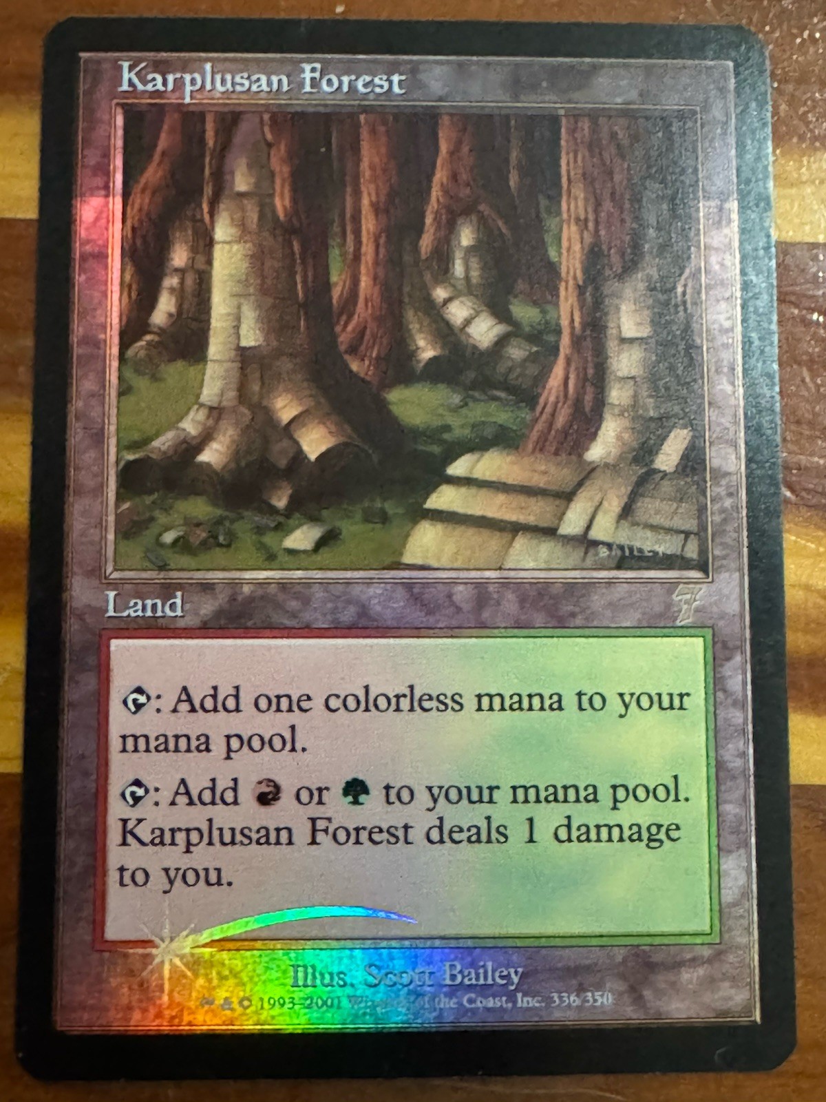 Foil NM Karplusan Forest 7th Edition MTG