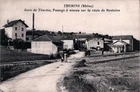 Old postcard 69 THURINS - THURINS STATION, LEVEL CROSSING ON THE ROAD TO RONTALON