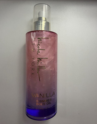 Nicole Miller New York Vanilla Shimmer Body Oil, 8.12 fl oz, Pink/Purple