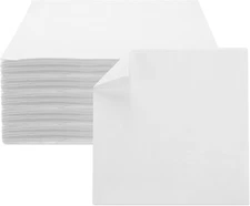 Tranqun 100 Pcs Disposable Microfiber Cleaning Cloth Bulk 12 x 12 Inch White 