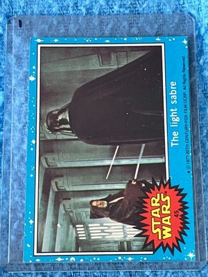 STAR WARS Topps Choose Your A New Hope Series 1 Blue Card 1977 with Top Loader