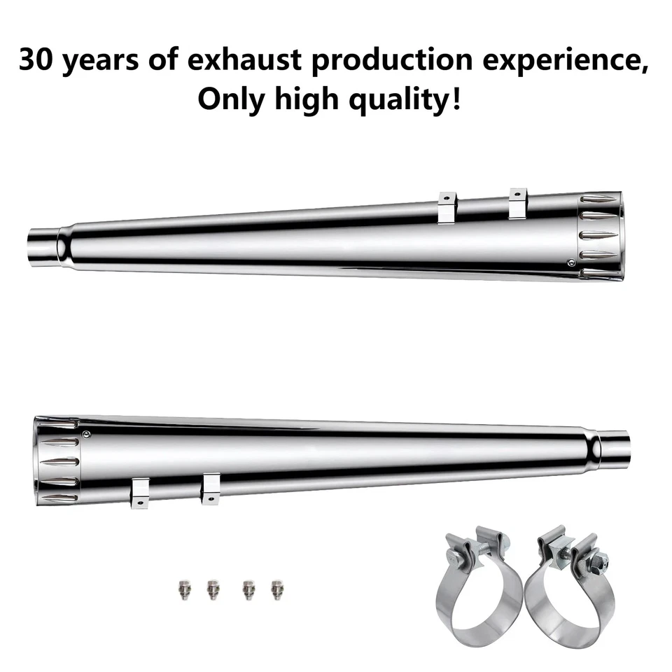 DNA 4" Slip On Muffler For Harley 95-16 Touring Road Street Glide Exhaust Pipes Foto 4 de 4