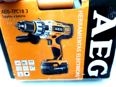AEG 18 Volt HEAVY DUTY HAMMER DRILL AEG-TPC18 + 2 Batteries + Charger + Case New