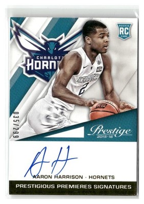 2015-16 Panini #PPS-AHA Aaron Harrison Prestigious Premieres Signatures #/299