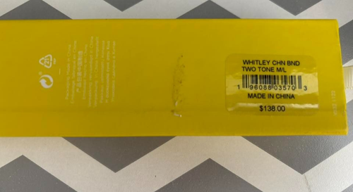 Kendra Scott Whitley Chain Watch Band in 2-Tone Stainless Steel Size M/L - NIB - Photo 3 sur 4