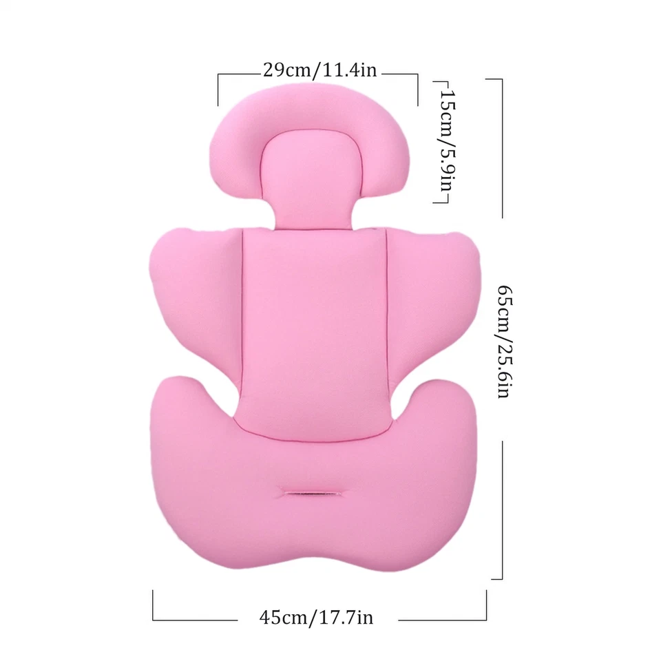 Soporte de cabeza de asiento de coche de bebé 2 en 1, inserto de asiento de coche infantil para recién nacidos niñas niños Foto 4 de 4