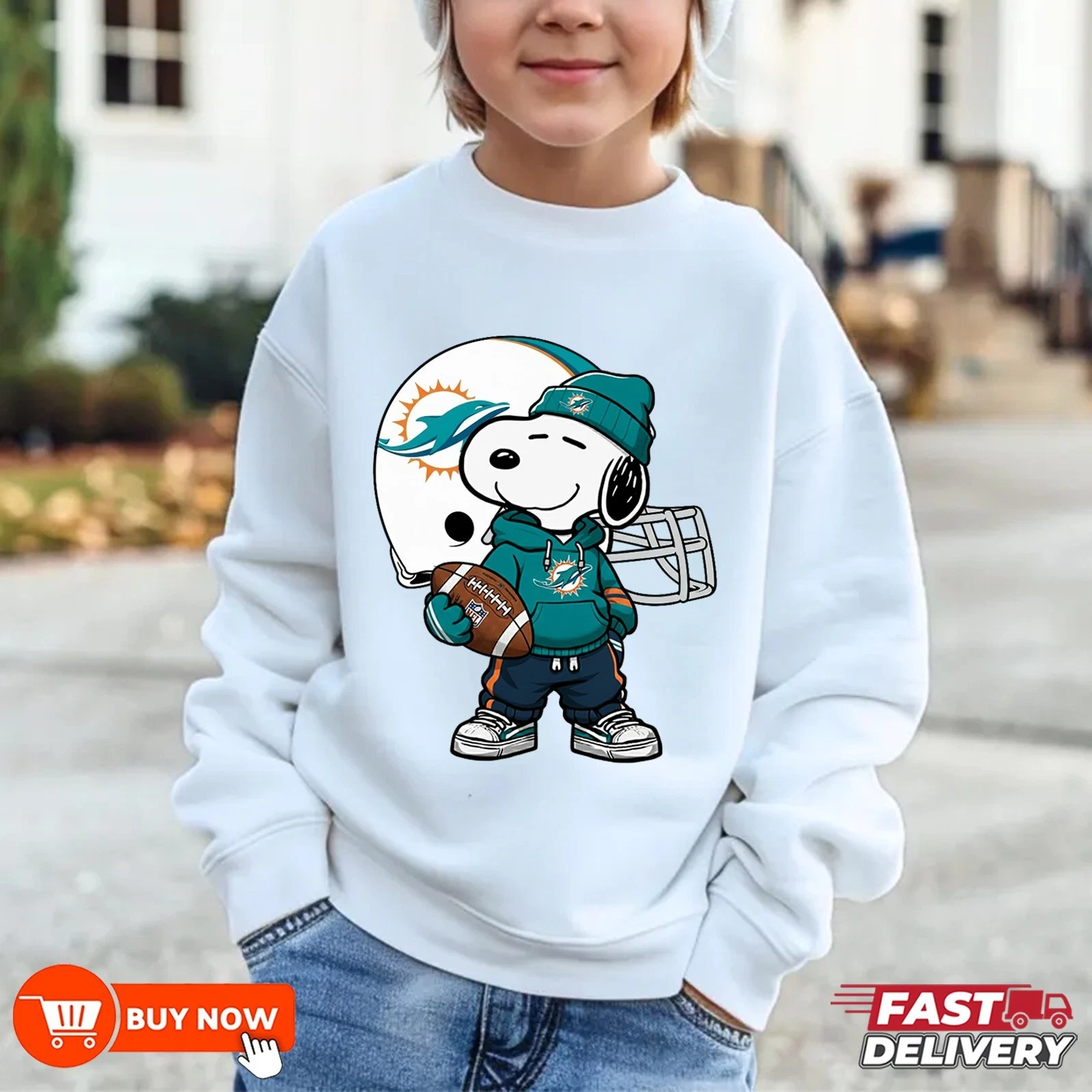 Miami Dolphins Football Sweatshirt