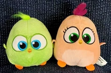 Angry Birds Green & Peach Hatchlings Plush Toys x 2
