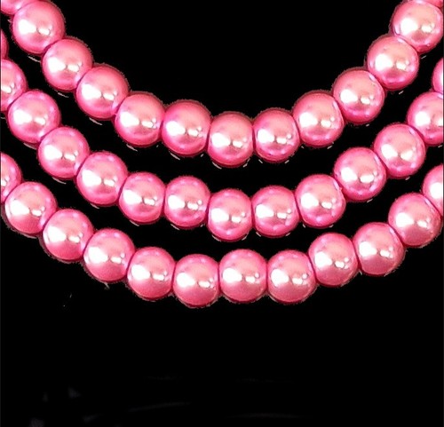 6mm/100pcs 8mm/50pcs 10mm/25pcs round glass pearl beads Jewellery DIY Craft - Picture 29 of 60