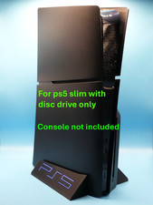 Vertical stand for PlayStation 5 Slim with disc drive only.