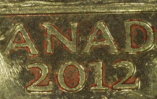 2012 Canada 5 Cents, Major Lamination Flaw In Obv, Die Shift, Ghost DD, Rarity