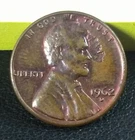 1962 D Lincoln Cent Lamination/Struck Through Mint Error Copper Penny