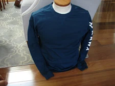 New Hawx Long Sleeve Work Gear Tee Shirt Medium Stain Resistant UPF 30+ Navy