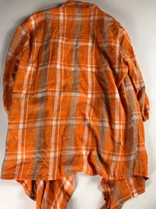Tennessee-Vols-Cardigan-Womens-Medium-Lightweight-Cotton-Plaid-Checkered-Alumni