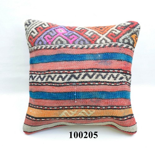Cubiertas de cojín Kilim de lujo turco-marroquí coloridas ZAWA® 100 % lana 16"" 40 cm - Imagen 54 de 66