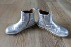 Pepe Girls Metallic Silver Leather Boots Size EURO 34/US 2.5-3 GUC Made in Italy — photo 6
