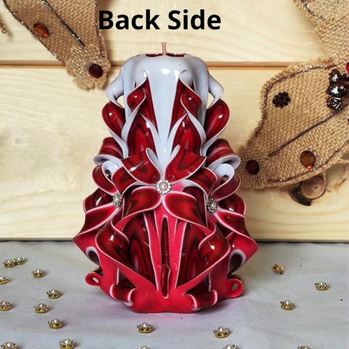 Carved Candles Set Decor Handmade Gift Colourful Art Design Home Handcrafted New - Picture 7 of 9