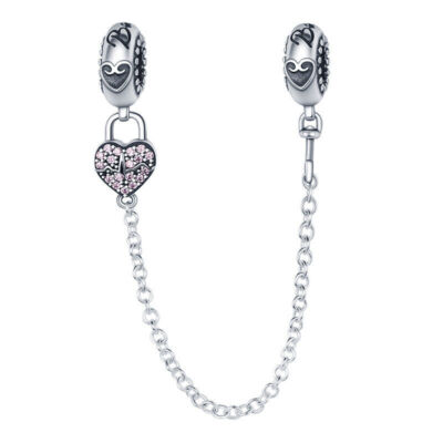 Sterling Silber 925 Herz Medaillon Sicherheitskette Charm Zwischenring Perle Mama Frau Geschenk