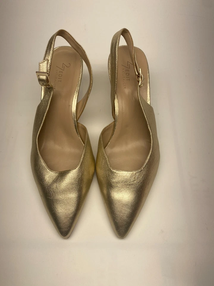 Naturalizer 27 Edit Mujer Felicia Champagne Tacón Punta Talla 10 Foto 2 de 4