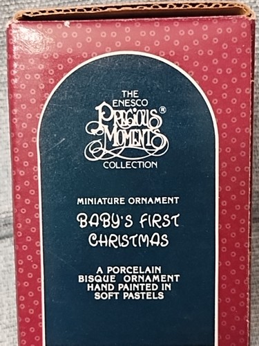 Baby's First Christmas Precious Moments 1990 Girl Vintage NIB - Picture 3 of 6