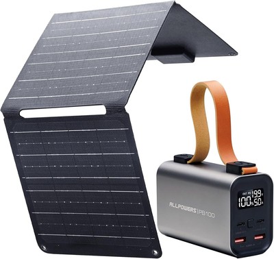 ALLPOWERS 100W Powerbank 21W Faltbares Solarpanel für Outdoor Camping