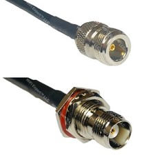 RFC195 N FEMALE to TNC FEMALE BULKHEAD Coax RF Cable USA-Ship Lot
