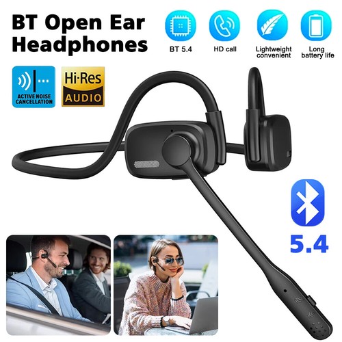 Auriculares Inalámbricos Bluetooth 5.4 Conducción Ósea Auriculares de Oreja Abierta con Micrófono Boom - Imagen 4 de 18