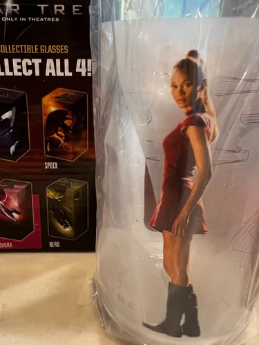 Set of 2008 STAR TREK COLLECTIBLE GLASSES (Set of 3) Spock, Nero, Uhura - NEW - Picture 6 of 12