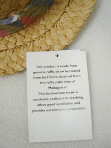 New Broner Mens Hat Madagascar Raffia NWT - Picture 4 of 4