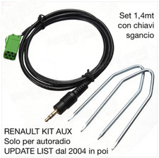 KIT Cavo Aux MP3 iPod RENAULT Update list KANGOO LAGUNA TWINGO MODUS CLIO 