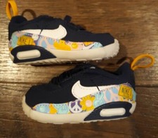 Nike Toddler Kids Size 2C Sneakers Peace Flowers License Plate